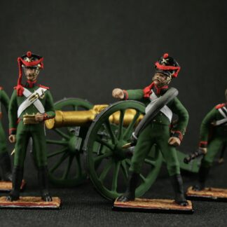 Tin soldier 54 mm Set of 5 pieces tin soldiers Artillery A gun 1812 Historical Miniature Napoleonic