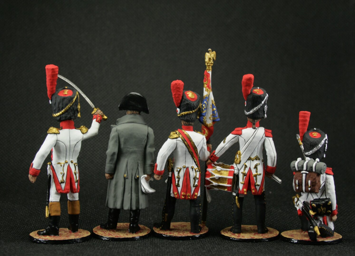 Painted Tin soldier 54 mm A set of tin soldiers 5 figures. Napoleon 1812. France 1812. Historical Miniature Napoleonic - Image 2