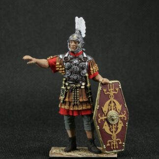 Collectible tin toy soldier 54 mm Painted Historical Miniature Ancient Rome. Roman legionnaire, Officer of the II Auxiliary Legion