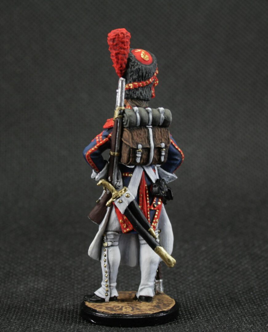 Painted tin soldier 54 mm Historical Miniature Napoleonic sapper France, 1808-12 - Image 3