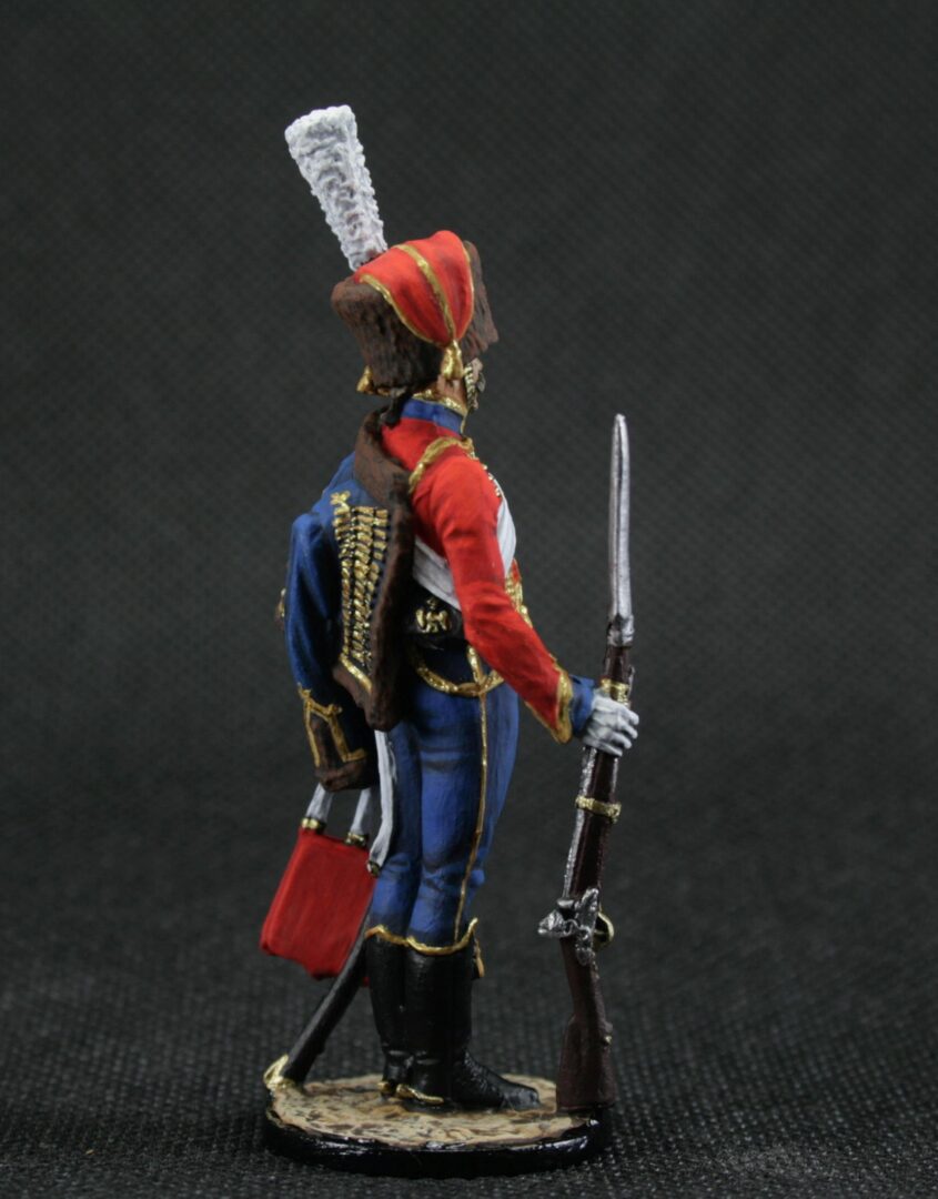 Painted tin soldier 54 mm Scale 1/32 Historical Miniature Napoleonic wars. Imperial Guard. France, 1804-15 - Image 4