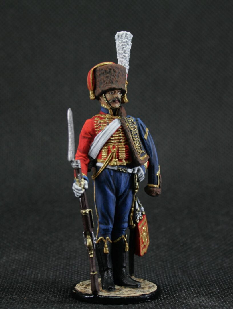 Painted tin soldier 54 mm Scale 1/32 Historical Miniature Napoleonic wars. Imperial Guard. France, 1804-15 - Image 5