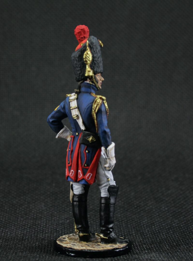 Painted tin soldier 54 mm Scale 1/32 Historical Miniature Napoleonic wars. Grenadier. France, 1807-14 - Image 5