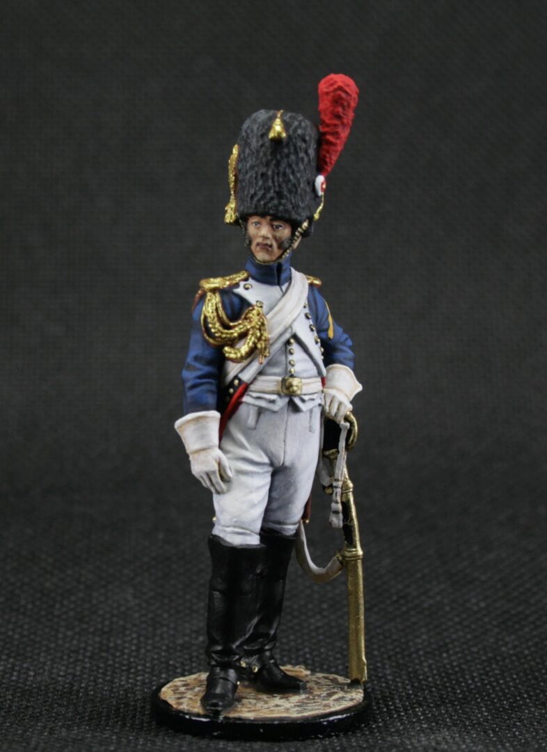 Painted tin soldier 54 mm Scale 1/32 Historical Miniature Napoleonic wars. Grenadier. France, 1807-14 - Image 6