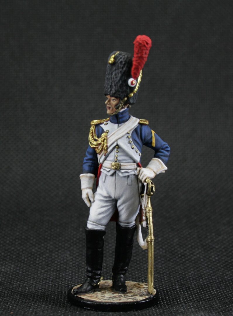 Painted tin soldier 54 mm Scale 1/32 Historical Miniature Napoleonic wars. Grenadier. France, 1807-14
