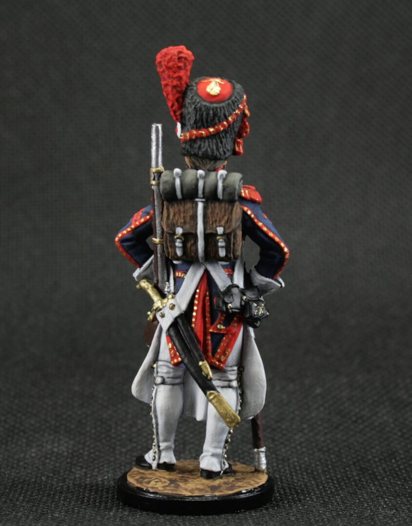 Painted tin soldier 54 mm Historical Miniature Napoleonic sapper France, 1808-12 - Image 4
