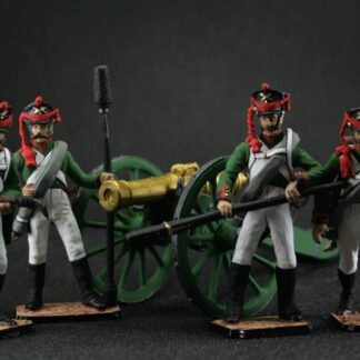 Tin soldier 54 mm Set of 5 pieces tin soldiers Artillery A gun 1812 Historical Miniature Napoleonic