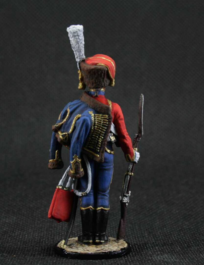 Painted tin soldier 54 mm Scale 1/32 Historical Miniature Napoleonic wars. Imperial Guard. France, 1804-15 - Image 3