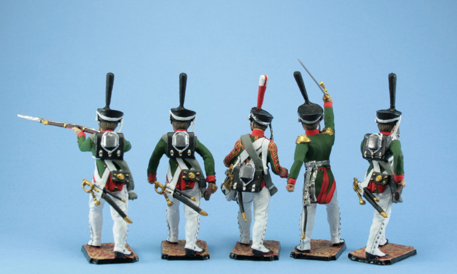 Tin toy soldier 54 mm Scale 1/32 Set of 5 tin soldiers Napoleon 1812. Historical Miniature Napoleonic - Image 2