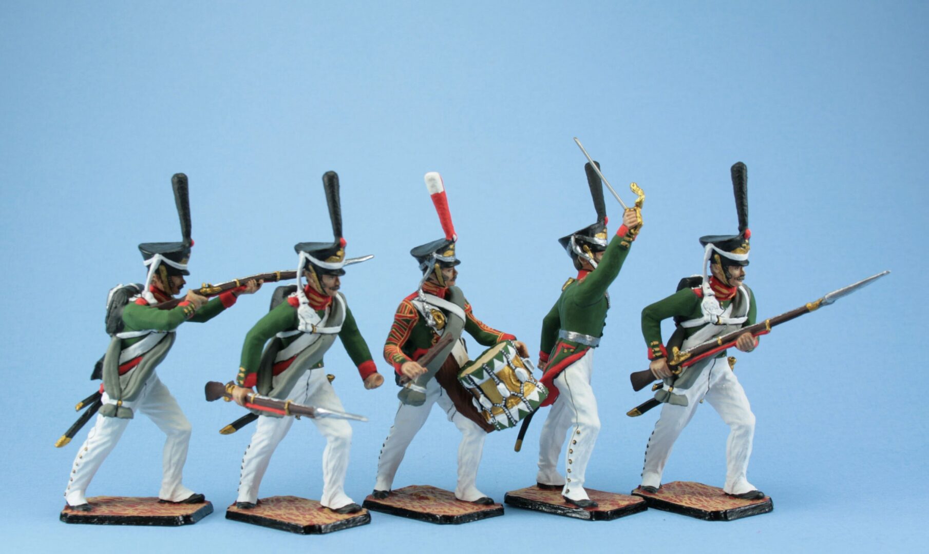 Tin toy soldier 54 mm Scale 1/32 Set of 5 tin soldiers Napoleon 1812. Historical Miniature Napoleonic - Image 3