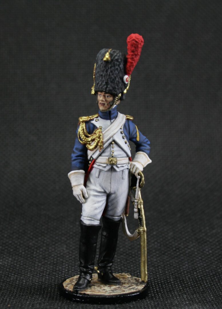 Painted tin soldier 54 mm Scale 1/32 Historical Miniature Napoleonic wars. Grenadier. France, 1807-14 - Image 2