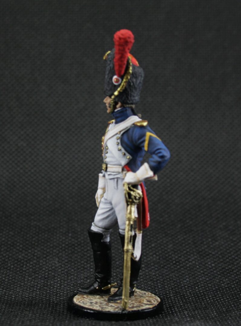 Painted tin soldier 54 mm Scale 1/32 Historical Miniature Napoleonic wars. Grenadier. France, 1807-14 - Image 3