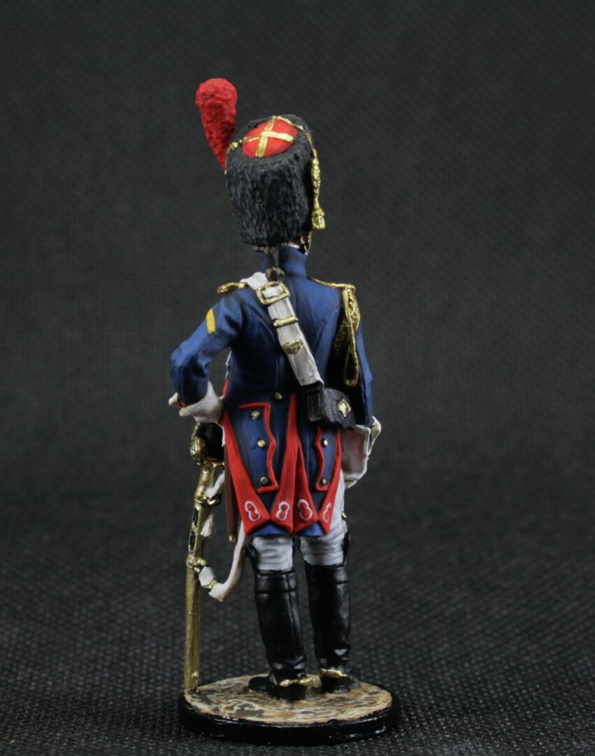 Painted tin soldier 54 mm Scale 1/32 Historical Miniature Napoleonic wars. Grenadier. France, 1807-14 - Image 4
