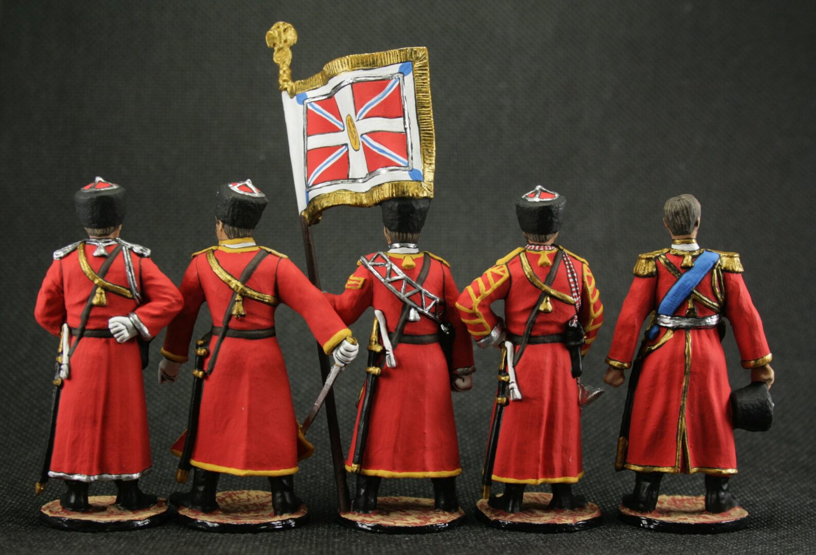 Tin soldier 54 mm Set of tin soldiers Historical Miniature Convoy of Emperor Nicholas II. Cossacks. - Image 2