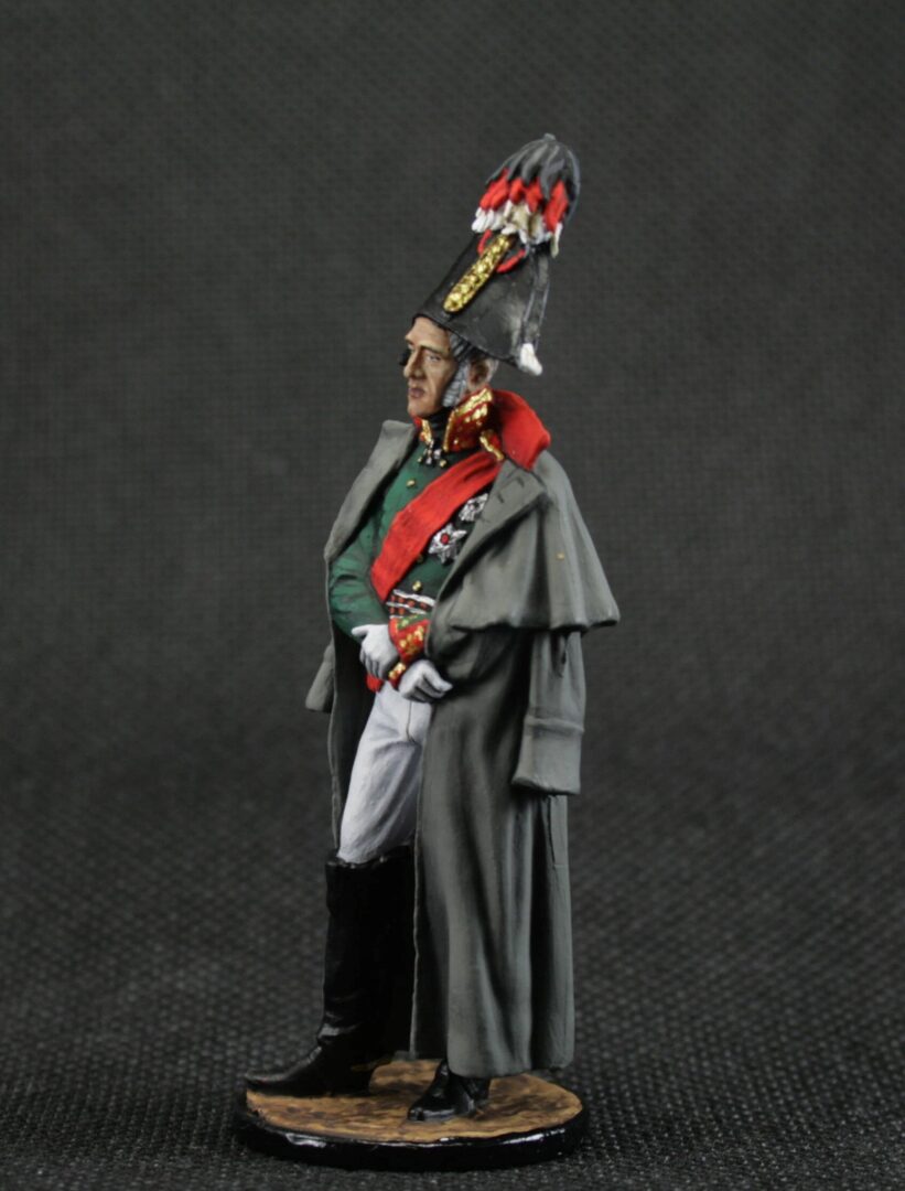 Painted tin soldier 54 mm Scale 1/32 Historical Miniature Napoleonic wars. General of Infantry M.B. Barclay de Tolly - Image 2