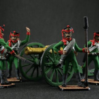 Tin soldier 54 mm Set of 5 tin figurines Artillery A gun 1812 Historical Miniature Napoleonic wars