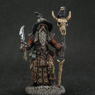 Collectible tin toy soldier 54 mm Model Painted Historical Miniature Fantasy figurine. Combat Black Mage