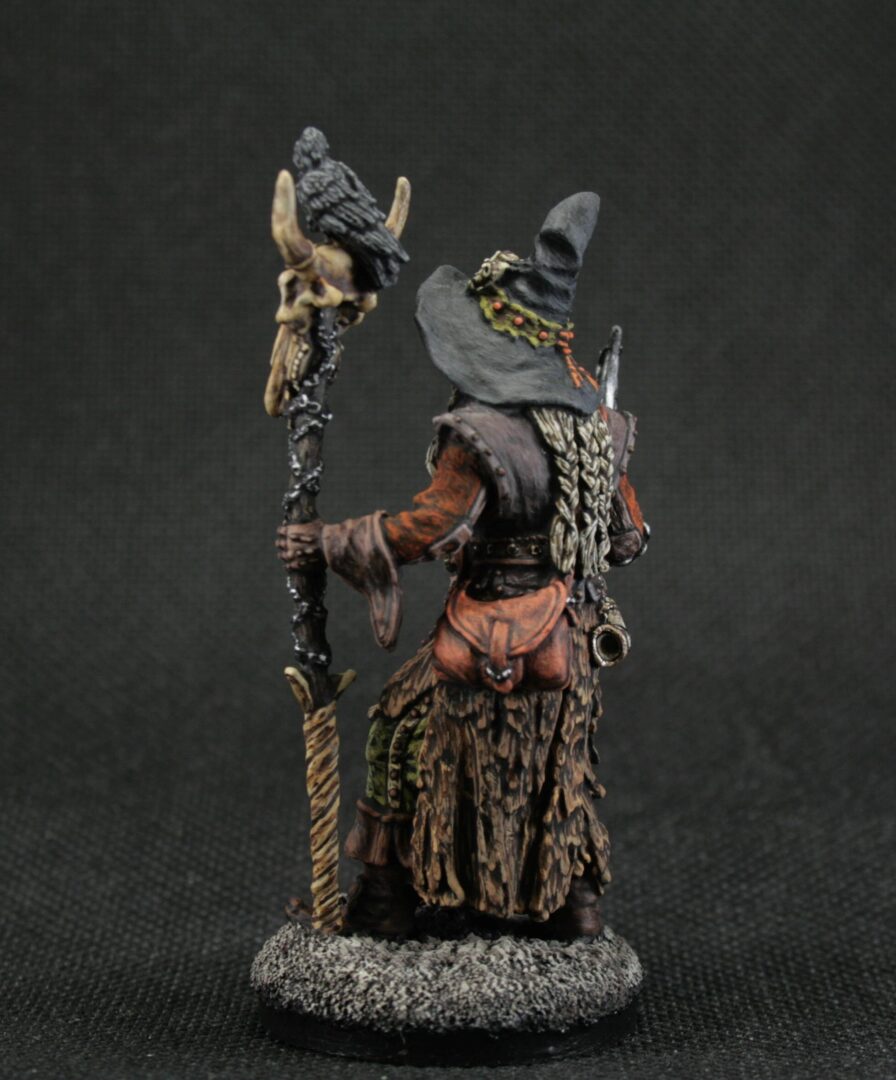 Collectible tin toy soldier 54 mm Model Painted Historical Miniature Fantasy figurine. Combat Black Mage - Image 3