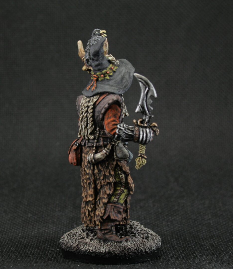 Collectible tin toy soldier 54 mm Model Painted Historical Miniature Fantasy figurine. Combat Black Mage - Image 5