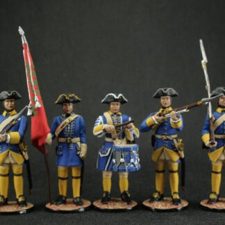 Tin toy soldier 54 mm Model Set of 5 soldiers Swedes Northern war. 1700-1721