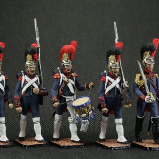 Tin soldier 54 mm A set of tin soldiers 5 figures. Napoleon 1812. French Imperial Guard. Historical Miniature Napoleonic