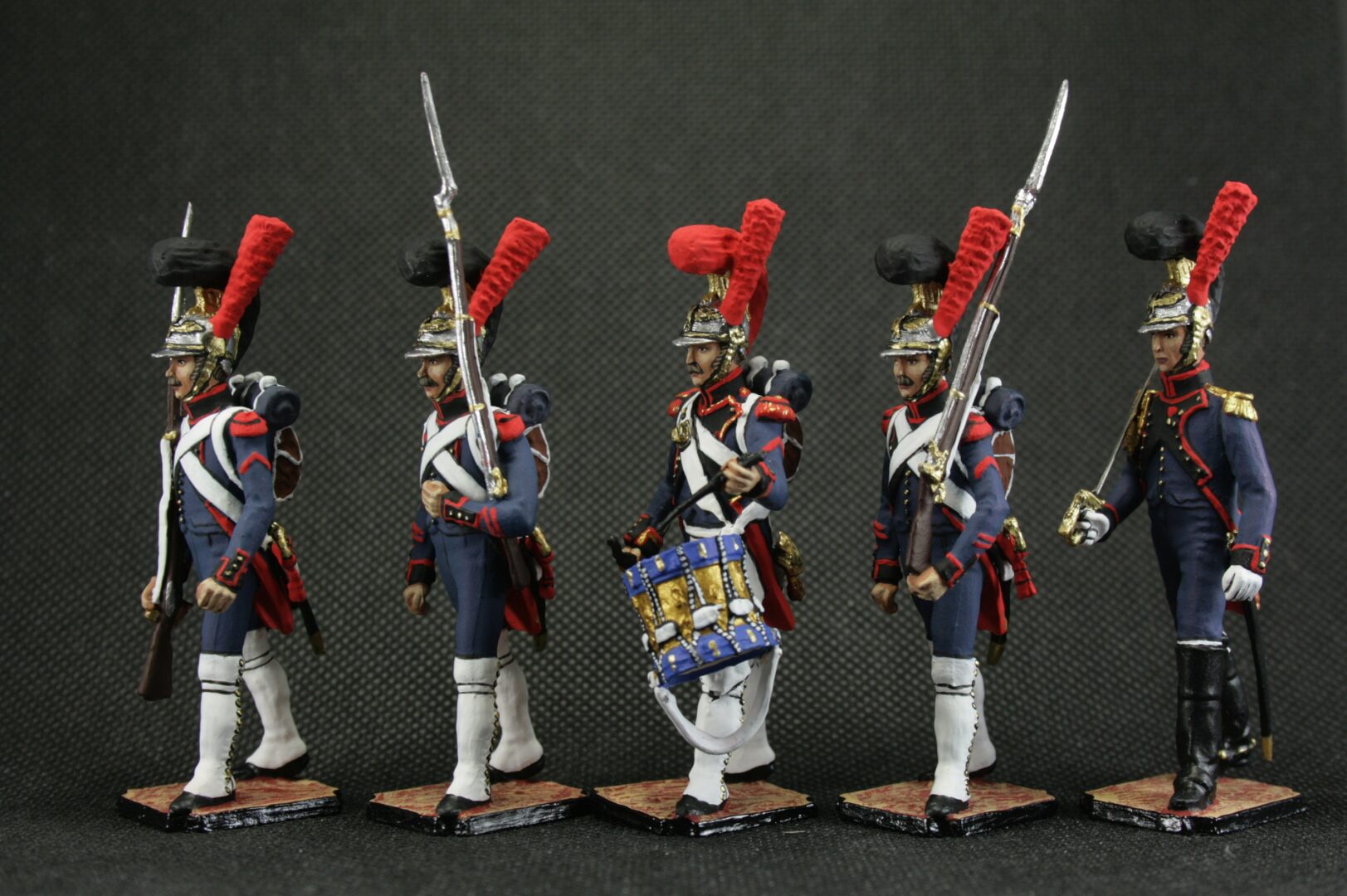 Tin soldier 54 mm A set of tin soldiers 5 figures. Napoleon 1812. French Imperial Guard. Historical Miniature Napoleonic - Image 4
