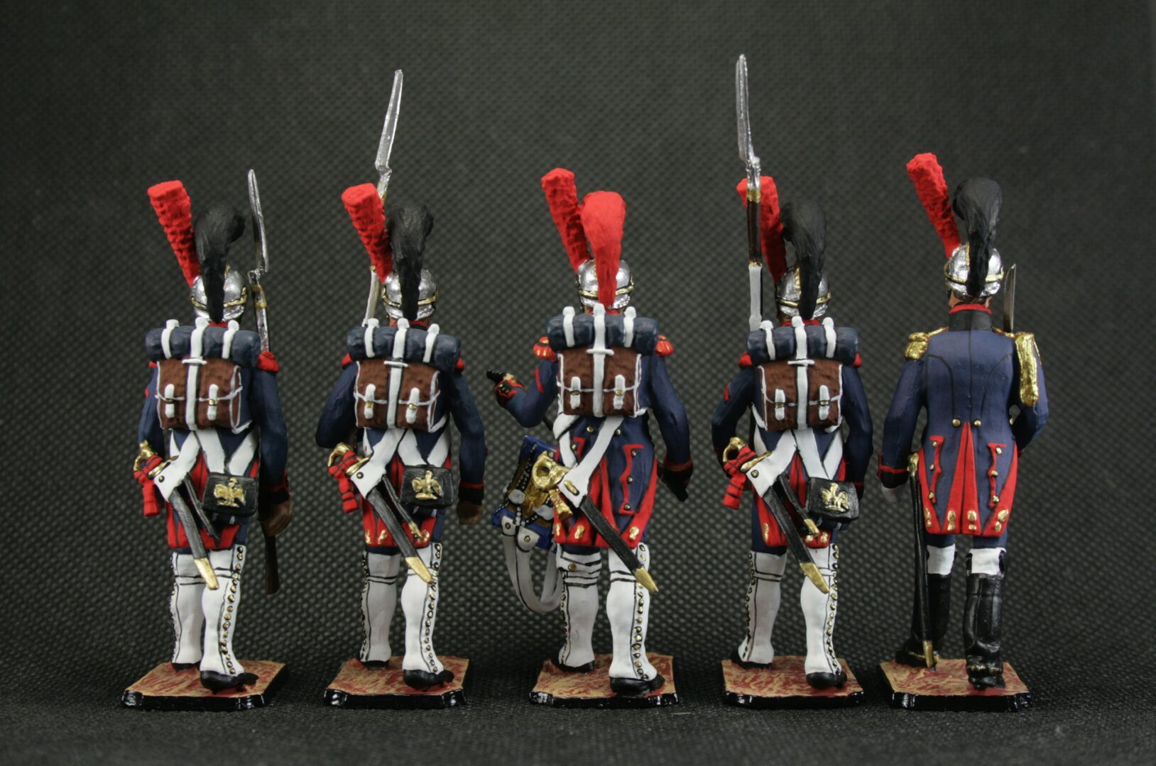 Tin soldier 54 mm A set of tin soldiers 5 figures. Napoleon 1812. French Imperial Guard. Historical Miniature Napoleonic - Image 3