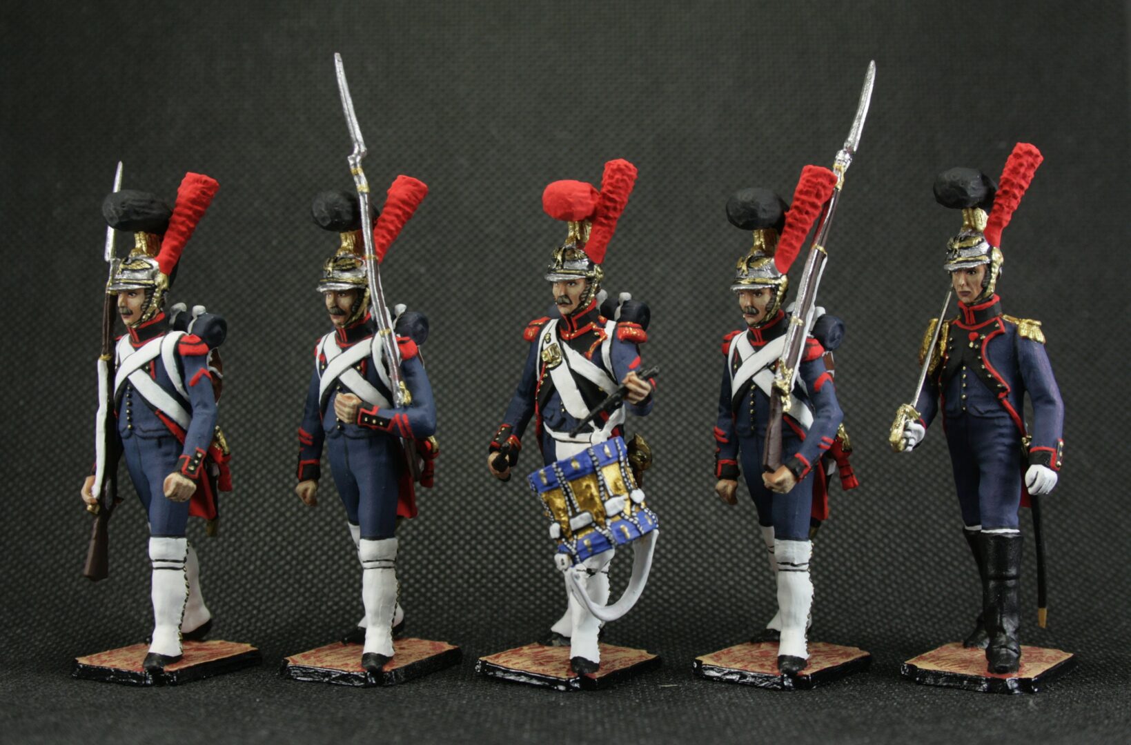 Tin soldier 54 mm A set of tin soldiers 5 figures. Napoleon 1812. French Imperial Guard. Historical Miniature Napoleonic - Image 5