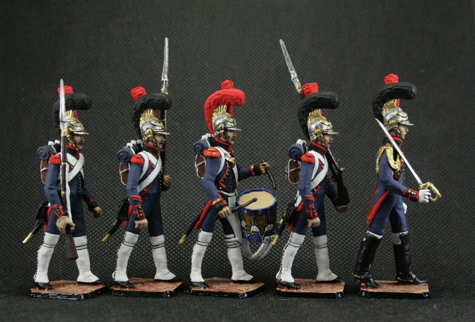 Tin soldier 54 mm A set of tin soldiers 5 figures. Napoleon 1812. French Imperial Guard. Historical Miniature Napoleonic - Image 2