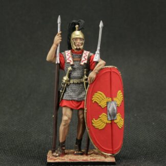 Collectible tin toy soldier 54 mm Painted Historical Miniature Ancient Rome. Roman legionnaire, 1st century BC.