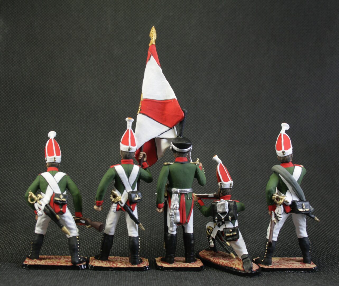 Painted Tin soldier 54 mm A set of tin soldiers 5 figures. Pavlovsky Grenadier Regiment 1812. Historical Miniature Napoleonic - Image 2
