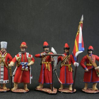 Tin soldier 54 mm Set of 5 painted soldiers Historical Miniature Moscow Streltsy. Russia