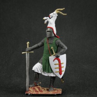 Collectible tin toy soldier 54 mm Painted Historical Miniature Medieval knight. German knight, 2nd half of the 13th century