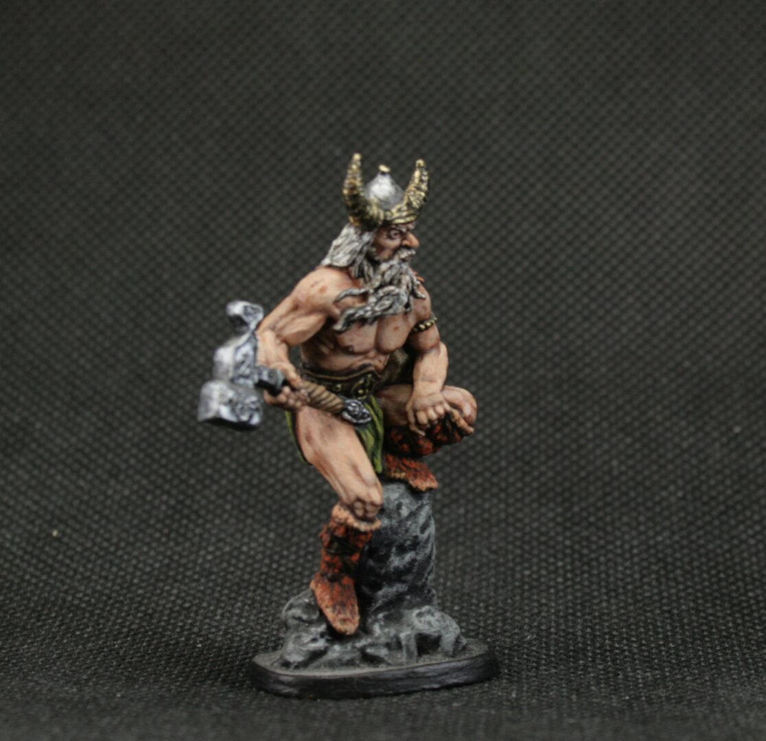 tin toy soldier 54 mm Scale 1/32 Painted Figurine Historical Miniature Viking. Thor, god of thunder and storm. Gift for him unique - Image 2
