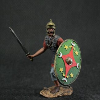 Collectible tin toy soldier 54 mm Painted Historical Miniature Ancient Rome. Legionnaire of the auxiliary cohort of the XXIV Legion