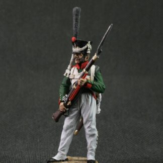 Painted tin soldier 54 mm Scale 1/32 Historical Miniature Napoleonic wars. Grenadier of the Tauride Grenadier Regiment.