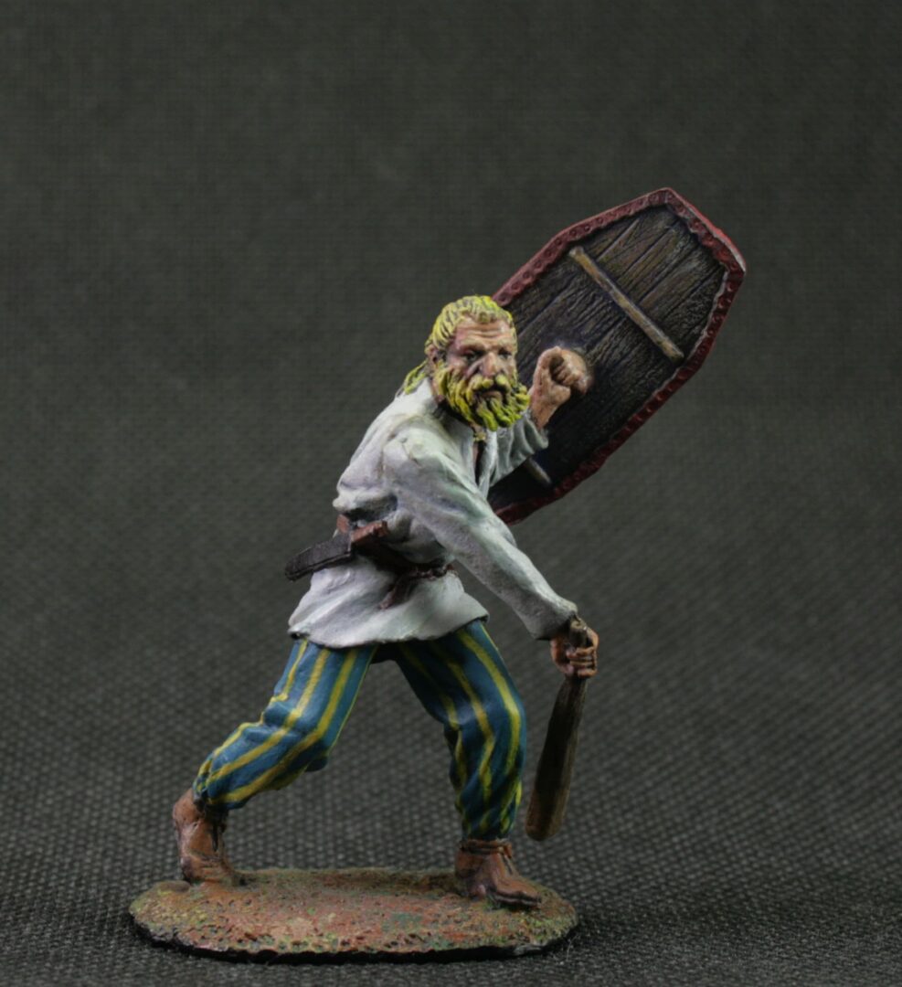 collectible tin toy soldier 54 mm Painted Historical Miniature Viking