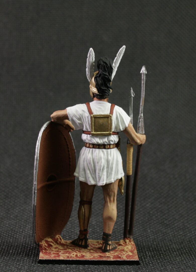 Collectible tin toy soldier 54 mm Painted Historical Miniature Ancient Rome. Roman legionnaire, 3rd-2nd centuries. BC. - Image 3