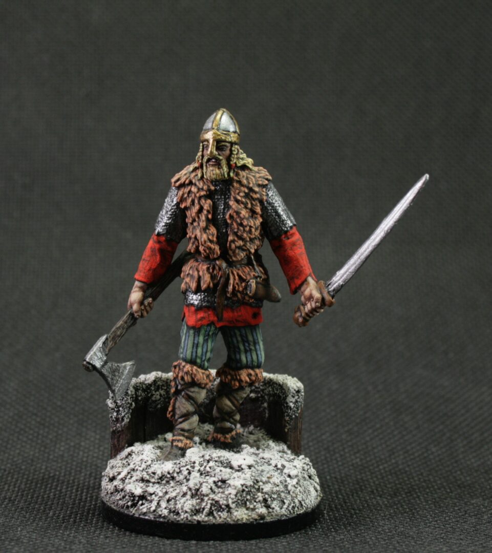 Painted tin toy soldier 54 mm Model Scale 1/32 Historical Miniature figurine Viking gift for a man