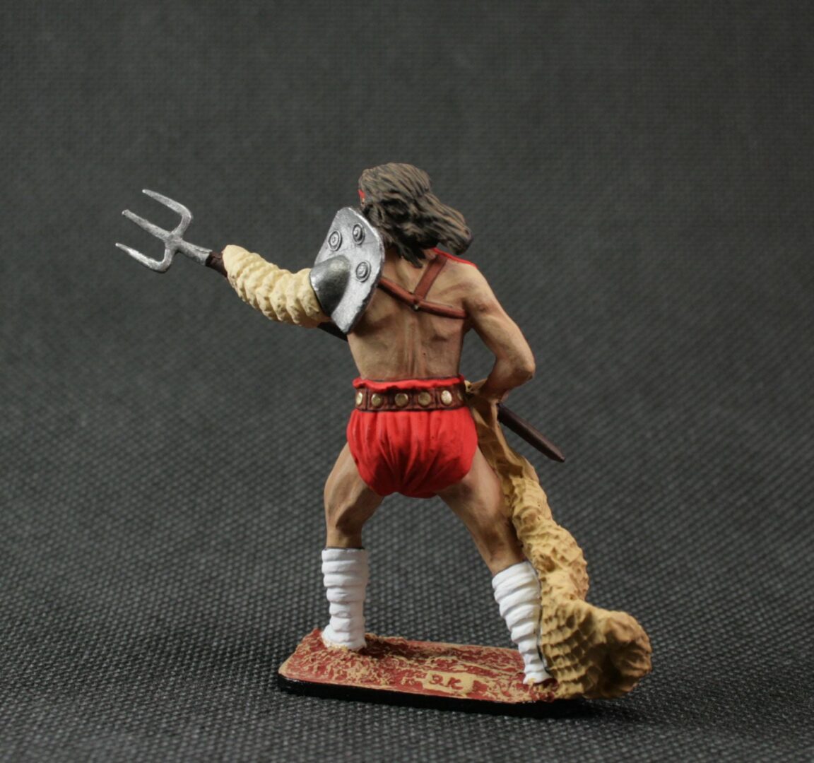 Tin soldier 54 mm handmade and painted model 1/32 Ancient Rome Roman gladiator-retiarius, 1st-3rd century - Image 4