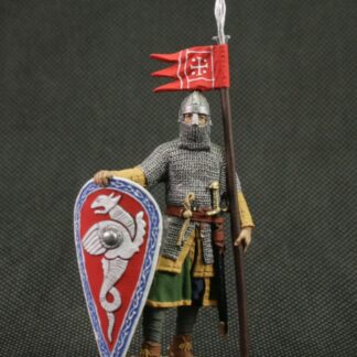 Collectible tin toy soldier 54 mm Painted Historical Miniature Medieval Norman knight 2nd half of the 11th century
