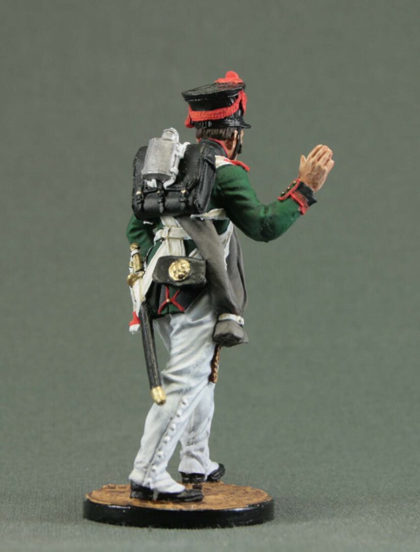 Rear view of Bombardier No. 4, Russian Foot Artillery Tin Toy Soldier 54mm