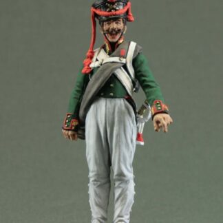 Hand-painted 54 mm Russian Army Fireworker of the Foot Artillery, 1809–1814, Napoleonic Wars collectible tin soldier.