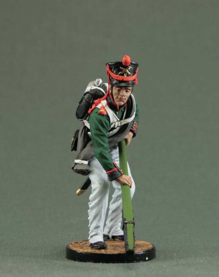 Front view of Russian Foot Artillery Gunner 54 mm.