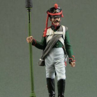 Hand-painted Russian Foot Artillery Gunner 54 mm, Russian Imperial Army, 1812–1816, Napoleonic tin soldier miniature.