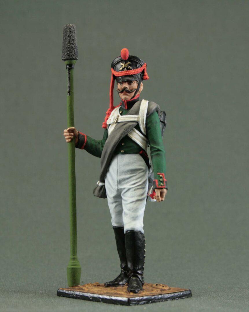 Front view of Russian Foot Artillery Gunner 54 mm miniature