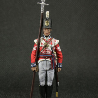 Hand-painted 54 mm Sergeant of the Grenadier Company, 4th King's Own Regiment, British Army, 1802–1806, Napoleonic Wars collectible tin soldier 54 mm